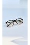 Square Oval Bone Transparent Women Men Unisex Blue Light Protection Screen Goggle Glasses - 6