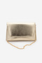 Women's Double-Eyed Gold Chain Magnet Closure Evening Dress Hand and Shoulder Bag Noreva Gold - 8