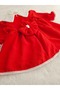 Red Scalloped Collar Dress - 6