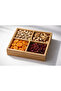 4-Compartment Wooden Organizer, Snack Box, Turkish Delight Box, Breakfast Box, Tea Bag Holder, Jewelry Box, 20X20 Cm, Box with Handle - 4