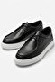 100% Genuine Leather Black Ultra Light Lace-Up Casual Men's Shoes Luass29Al0050