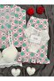Women's Patterned Wrinkled Short Sleeve Pajama Set with Underwear - 5