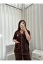 Women's Patterned Wrinkled Short Sleeve Pajama Set with Underwear - 6