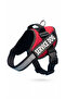 Tactical Dog Chest Harness with Reflective Adjustable Clip - Red