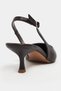 Megy Brown Matte Back Open Buckle Detail Pointed Toe Women's Heeled Shoes - 8