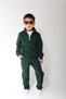 Half Zippered 100% Cotton Green Regular Fit Comfortable Fit Standing Collar Sweat + Badi̇ + Jaggar Suit