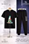 Children's Bear Surf Sea Printed T-Shirt Tracksuit Set