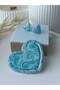 Bookmarks and Earrings Set of 2 Handmade Polymer Clay Heart Patterned Gift Bookmarks