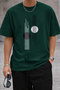 Minimal Line and Circle Printed Unisex Oversize T-Shirt – Cotton Crew Neck Casual T-Shirt
