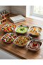 Set of 6 Stainless Steel Kayak Plates - 14X10 cm Medium Size Snack, Appetizer, and Salad Bowls - 2