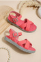 Girl's Baby Comfortable Open-Front Wedge Heeled Buckle Flexible Easy-To-Wear Sandals Slippers - 4