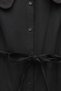 Embroidered Baby Collar Buttoned Poplin Shirt - Dark Brown - K. Brown - 2