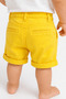 Baby Boy Yellow Belted Buttoned Chino Shorts 9-36 Months Summer Cotton Shorts - 7
