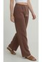 Brown Women's Muslin Trousers – Palazzo Model, Wide Legs, Comfortable and High Waist - 6