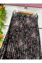 Patterned Crepe Skirt with Lining - 2