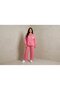 Women's Pink Embroidery Detailed Comfortable Cut Double Set - 3