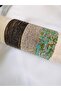 Zircon Stone Waterway 3-Piece Gold Bracelet with Rubber Bands - 3