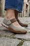 Women's Mary Jane Style Velcro Daily Walking Shoes - Beige