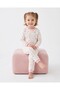 Girl's Heart Printed Crew Neck Seasonal 100% Cotton Nightgown Top and Bottom Pajama Set - 2