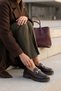 Agatha Imported Buckle Detail Leofer Women's Shoes Brown - 3