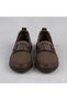 Shoes Buckle Detailed Women's Casual Shoes Brown - 3