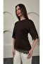 Lace Detailed T-Shirt Coffee Color - 2