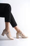 Geneva Premium Beige Patent Leather Heeled Shoes 6 cm - 4