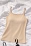 Cotton Padded Athlete's Undershirt, Comfortable for Use Without a Bra, Daily Athlete's Undershirt, Black & White & Beige/Nude, 3-Piece Lycra - 5