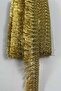 Gold Sparkling Velmora Fringed Decorative Edge Trim Ribbon – Handcrafted Ornamental Ribbon 1 Meter - 4