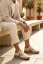 Gina Genuine Leather Women's Sneakers Beige