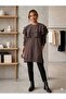 Women's Oversized Tunic with Layered Ruffle Detail on Front and Back 10770 - 4
