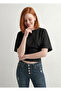 Women's Bat Model Cut-Fit Fitted Waist Crew Neck Blouse - 2