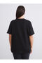 Brown Crew Neck Embroidered Women's T-Shirt (S6) - 8