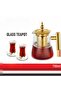 750ml Glass Teapot with Infuser, Heat Resistant Borosilicate Tea Maker with Golden Lid & Handle - 2