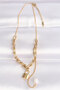 Stylish 316L Steel Chain Gold Color Chain with Love Written Lock Necklace Teachers Mothers Valentine's Day - 2