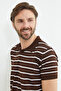 Striped Apaş Collar Knitwear T-Shirt - 5