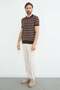 Striped Apaş Collar Knitwear T-Shirt - 3