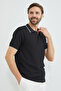 Striped Half Zip Polo Neck T-Shirt