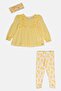 Toddlers Girl 3Pcs Ruffle Top And Leggings Set with Headband, Multicolor - 3