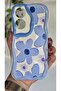 Oppo A60 Case Pastel Blue Daisy Pattern Colorful Silicone Cover with Camera Protection