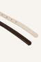 Women's Oval Buckle 2-Piece Faux Leather Belt H5085Axns - 3