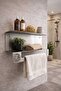 Stainless Steel Bathroom Shelf & Towel Holder – Premium Design - 2