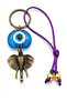 Evil Eye Beaded Keychain with Elephant Figure That Removes Obstacles - Luck and Blessings Themed Bag Accessory