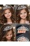 Sparkling Crystal Stone Floral Metal Crown Children's Women's Crown Birth Special Day Engagement Hair Accessory - 2
