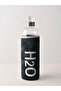 H2O Glass Flask with Plush Cover 1000 ml Black - 2