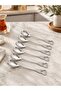 Set of 6 Elegance Series Tea & Coffee Spoons Silver Heart Model