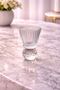 6-Piece Glass Diamond Footed Striped Coffee Side Glass Set 50ml - 2