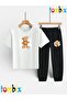 Okayi Printed T-Shirt and Sweatpants (Sweatpants with Pockets) Children's Top and Bottom Set