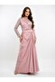 Blush sequin top and draped skirt