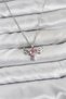 Stylish 316L Steel Chain Silver Color Winged Heart Model Zircon Stone Women's Necklace Teachers Mothers Love